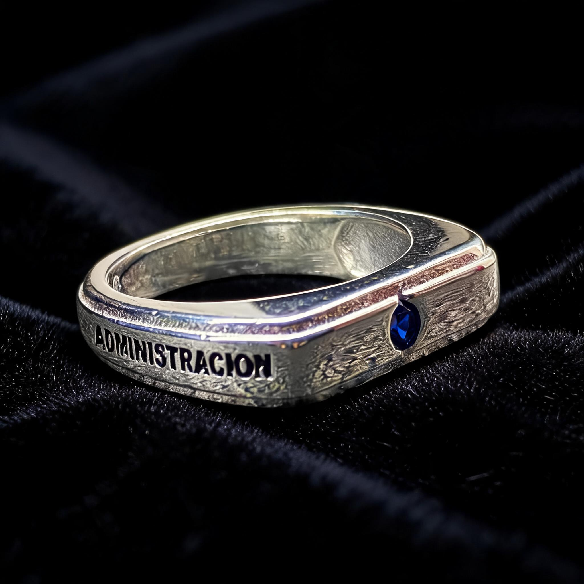 Anillo Administración de Empresas Sello Clásico Modelo 009
