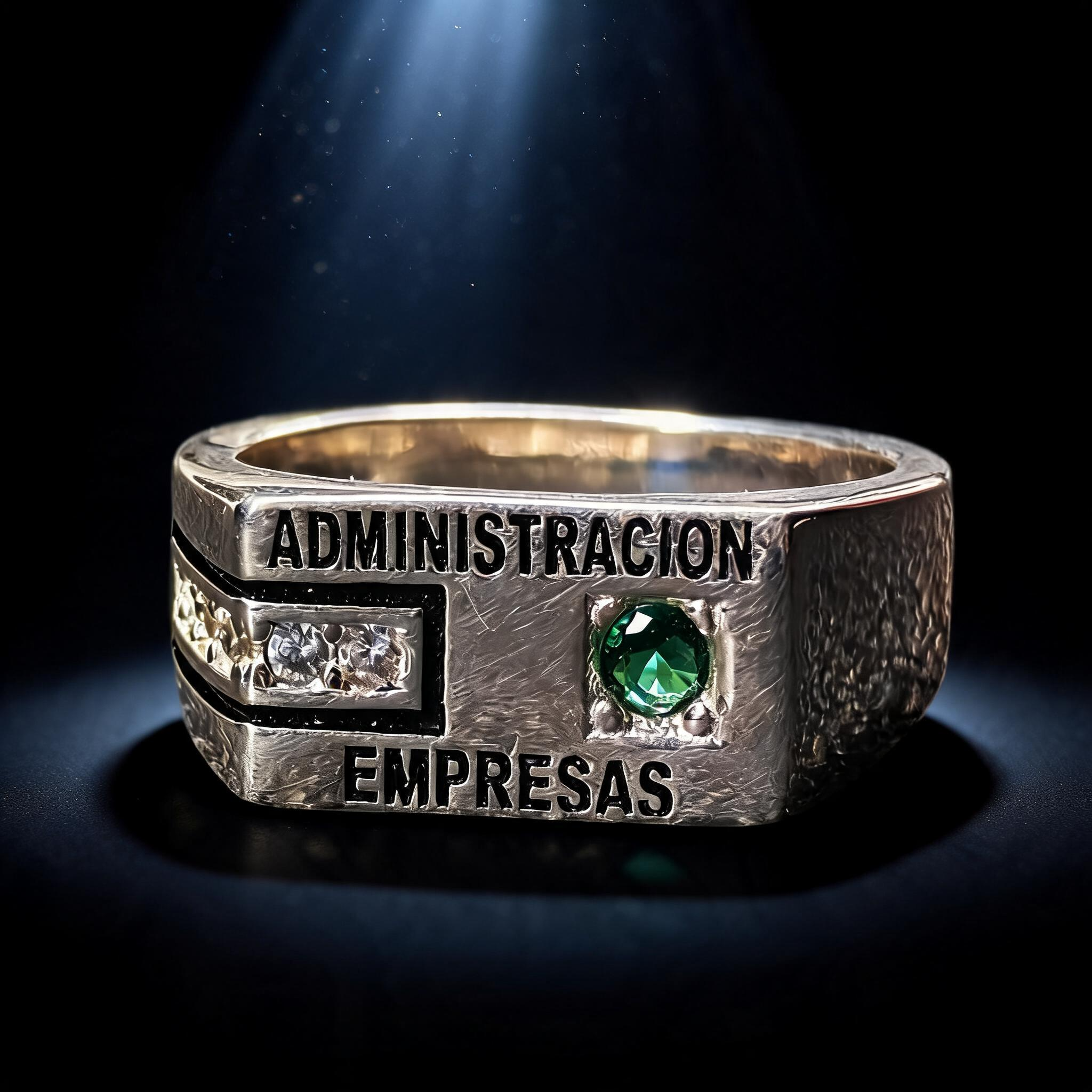 Anillo Administración de Empresas Sello Premium Modelo 010