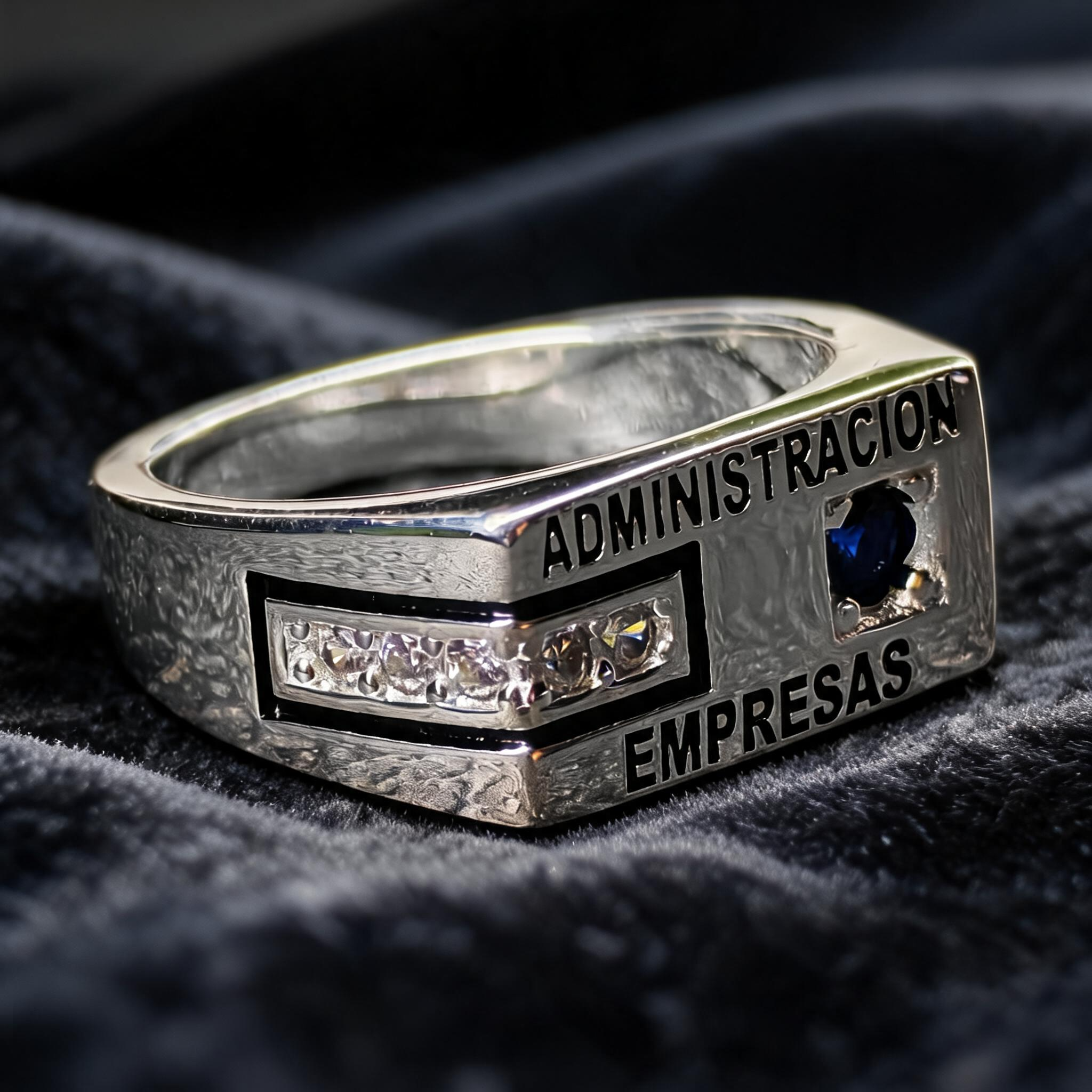 Anillo Administración de Empresas Sello Premium Modelo 010