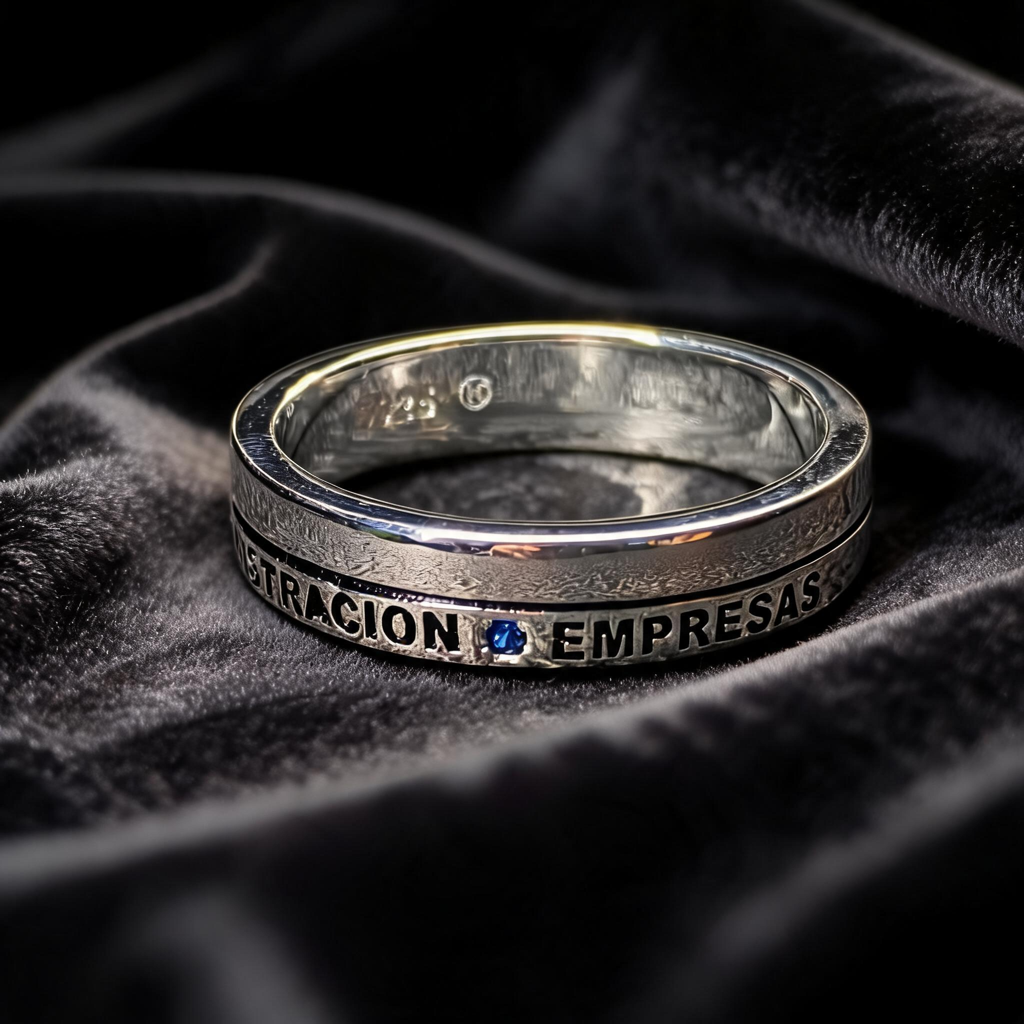 Anillo Administración de Empresas Banda Delgada Modelo 011