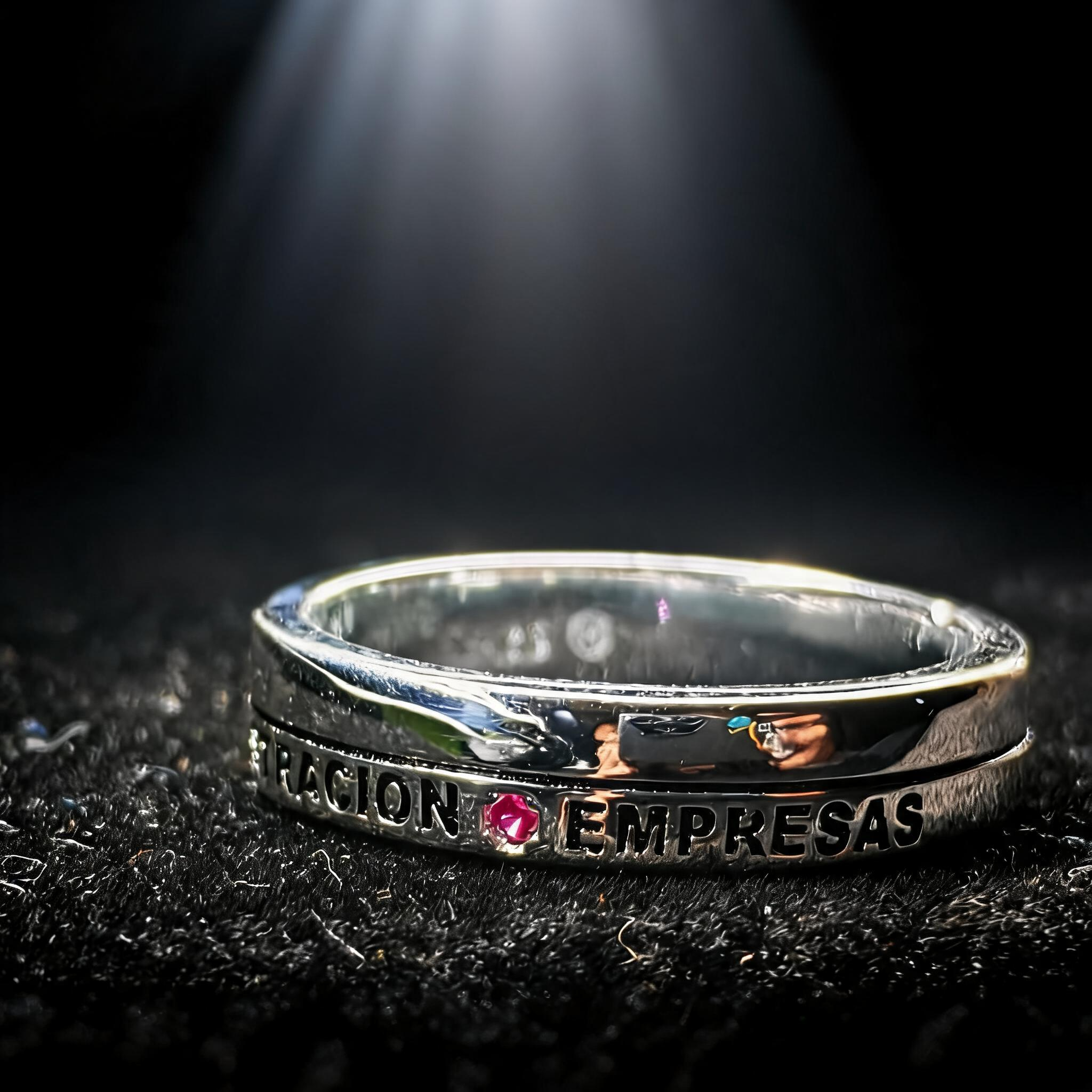 Anillo Administración de Empresas Banda Delgada Modelo 011