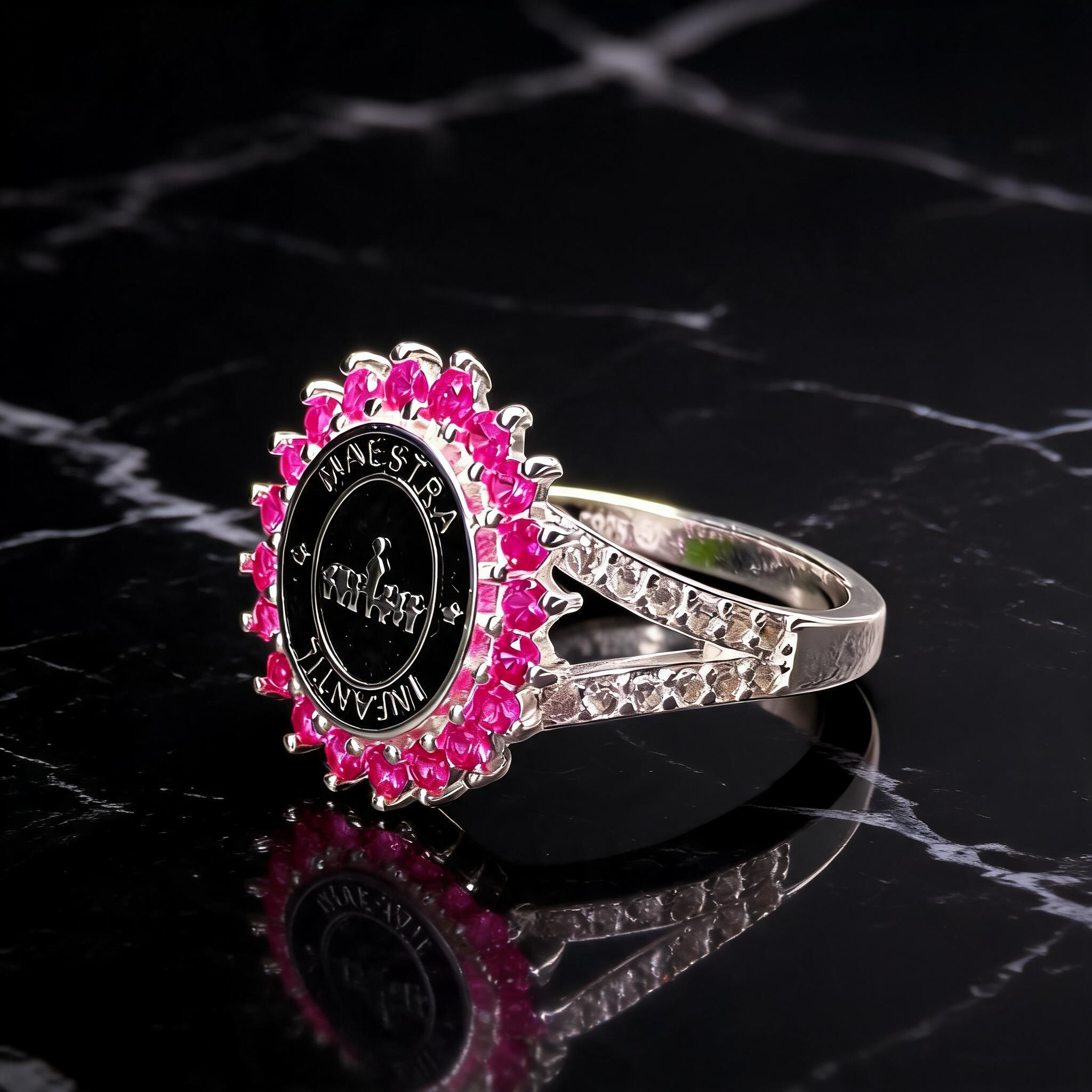 Anillo Maestra Infantil Oval Halo 01