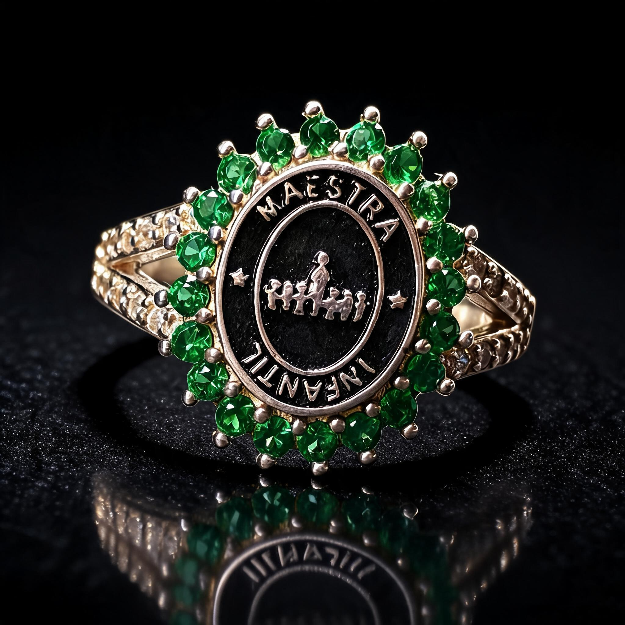 Anillo Maestra Infantil Oval Halo 01