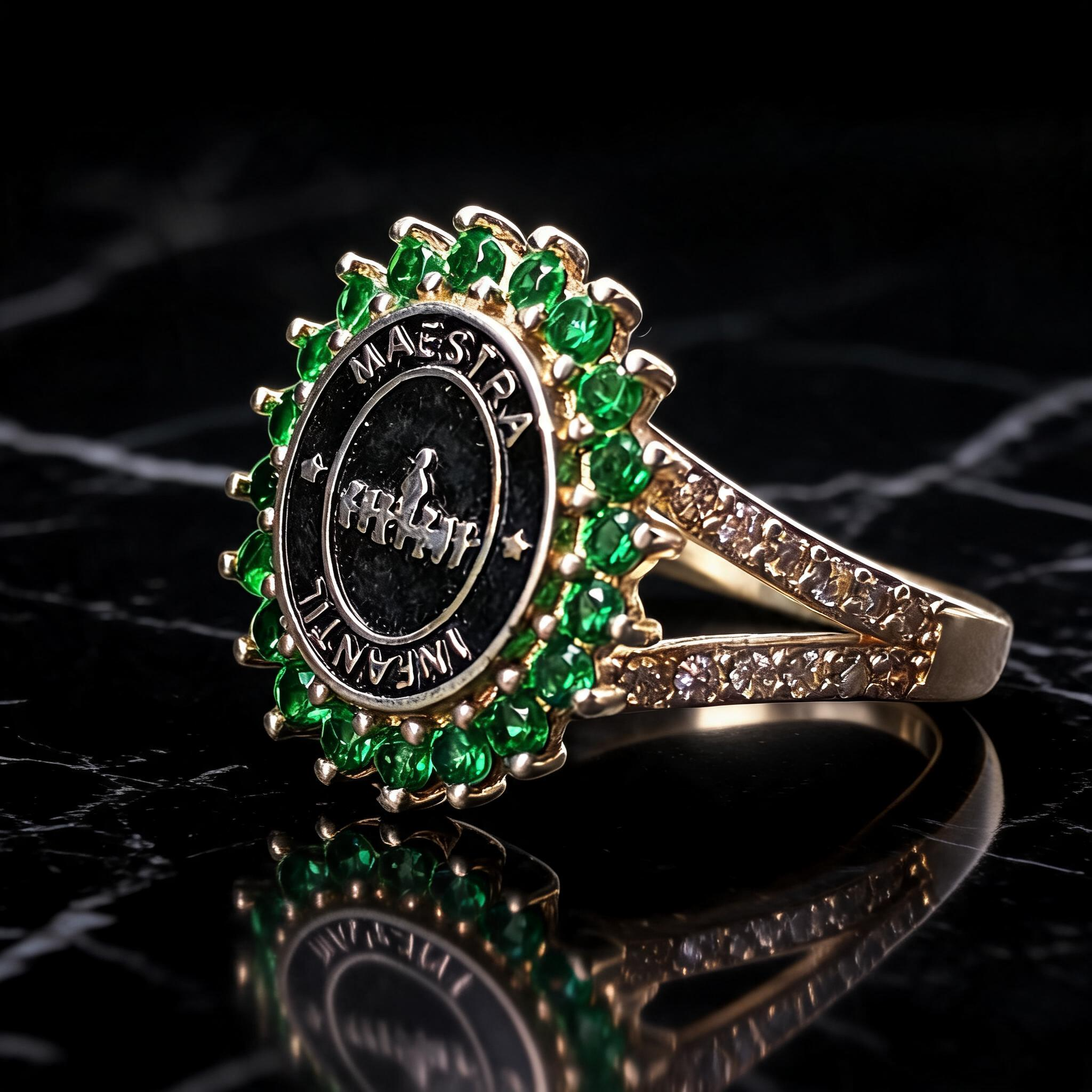 Anillo Maestra Infantil Oval Halo 01