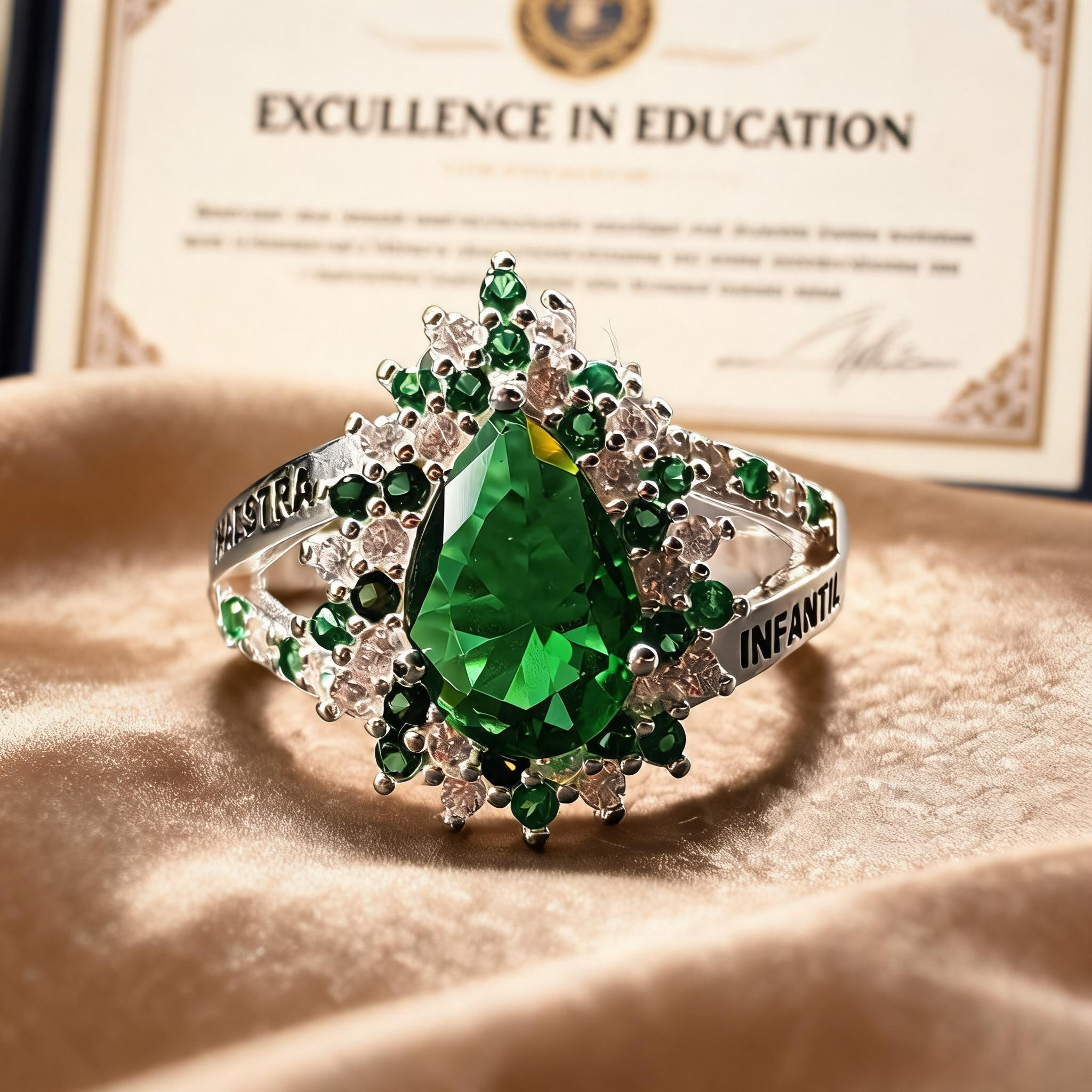 Anillo Maestra Infantil Round Solitario 06