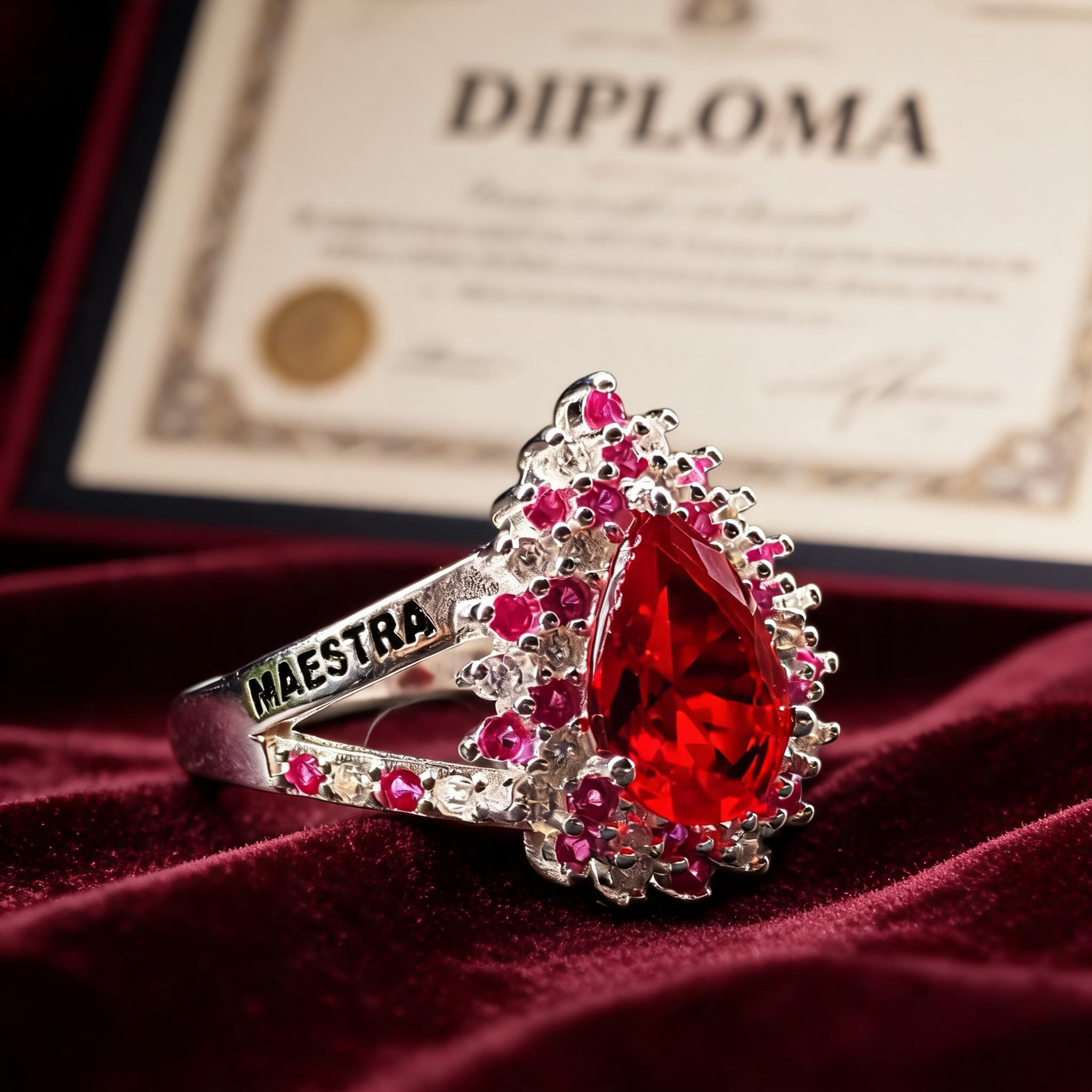 Anillo Maestra Infantil Round Solitario 06
