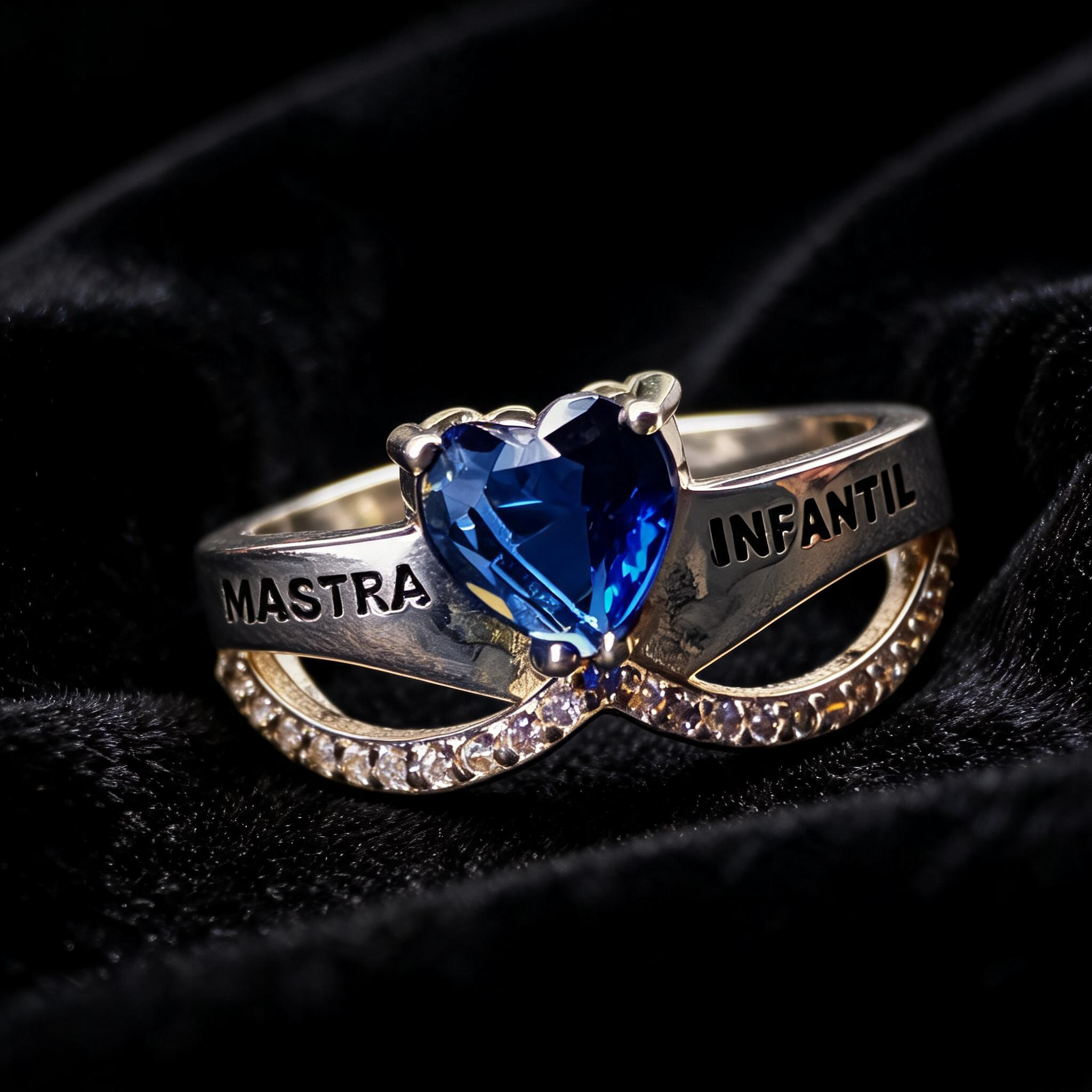 Anillo Maestra Infantil Oval Solitario 05