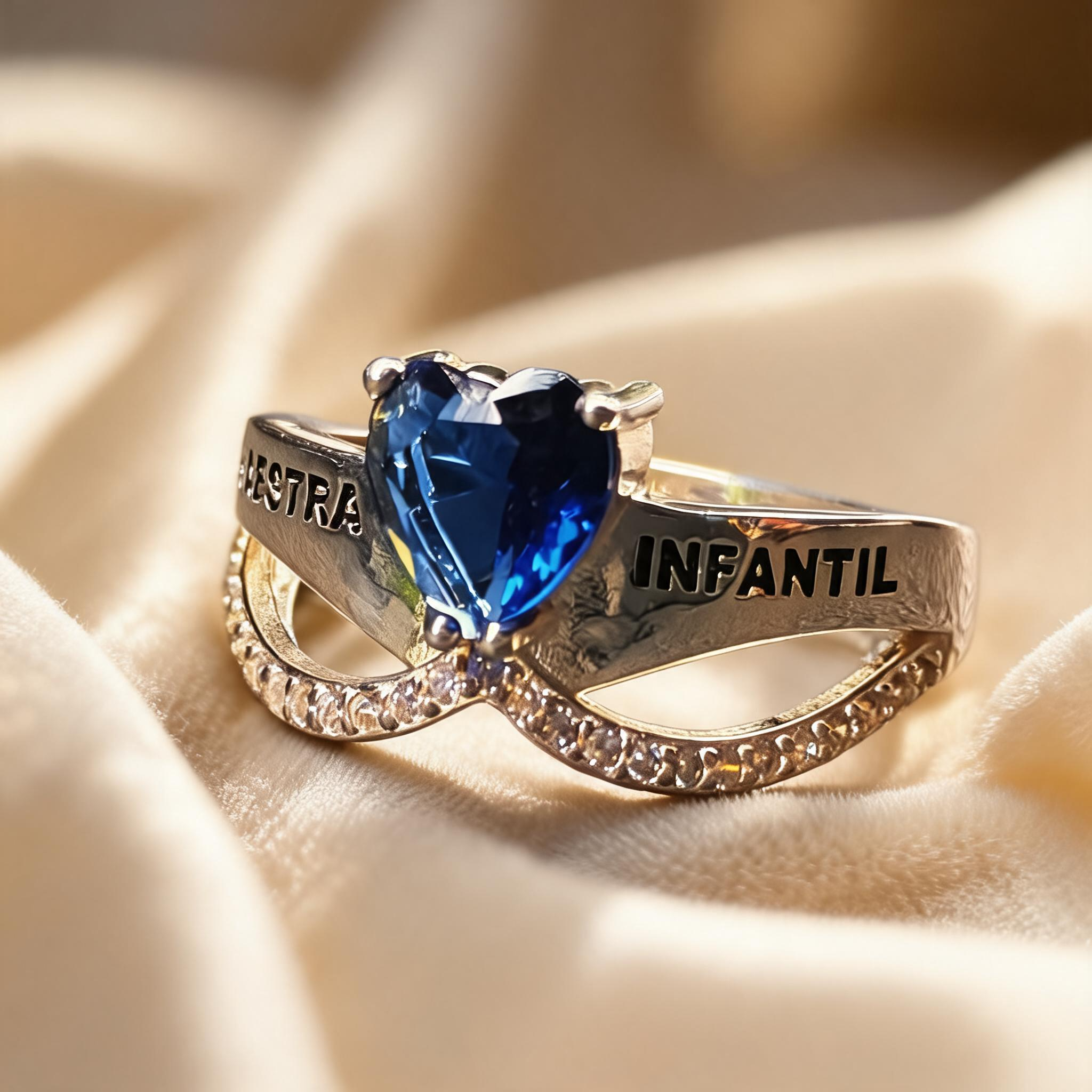 Anillo Maestra Infantil Oval Solitario 05