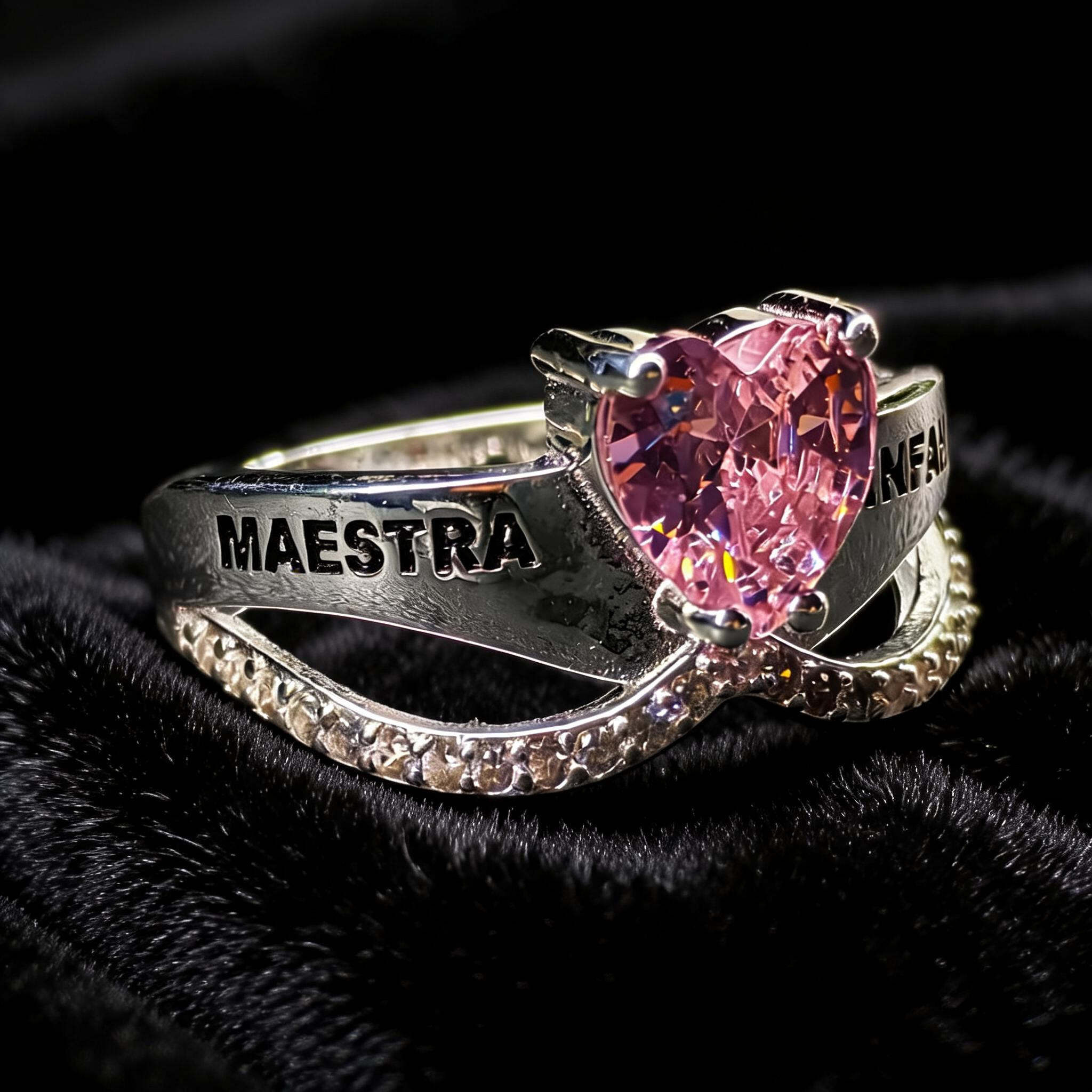 Anillo Maestra Infantil Oval Solitario 05