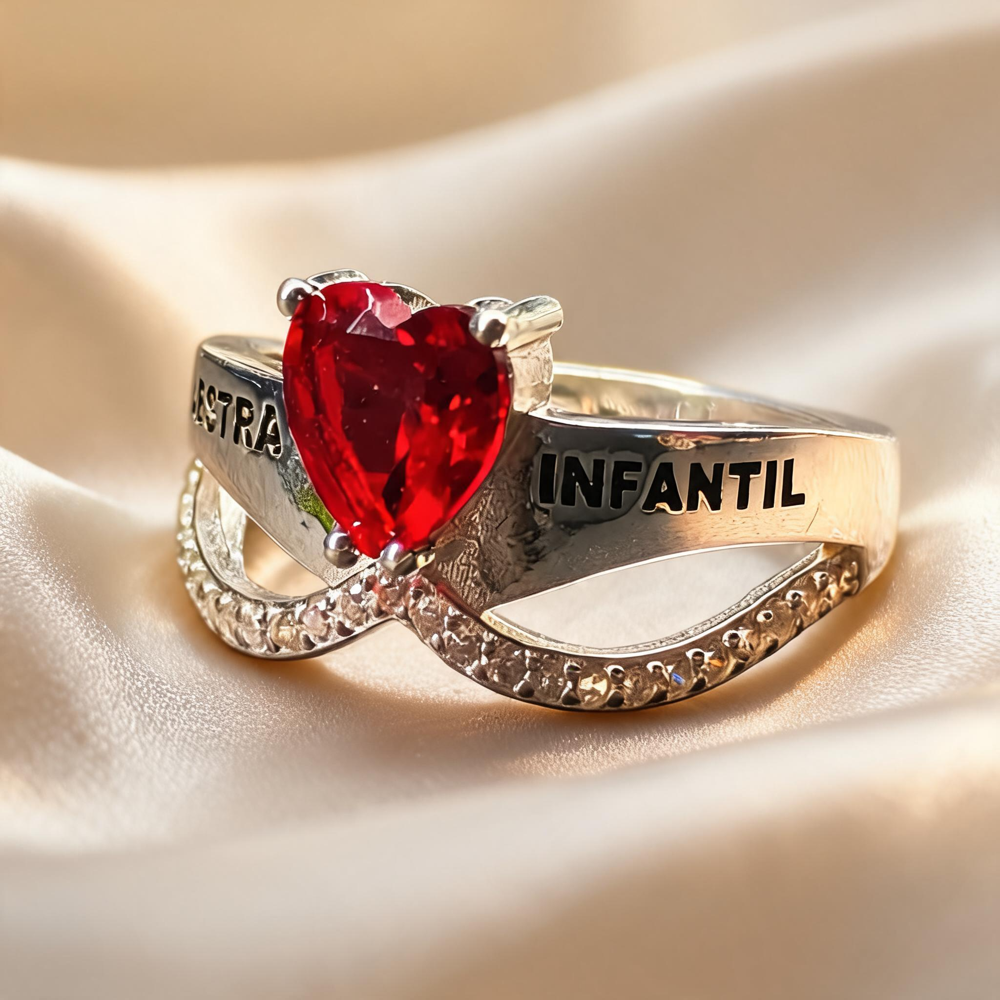 Anillo Maestra Infantil Oval Solitario 05