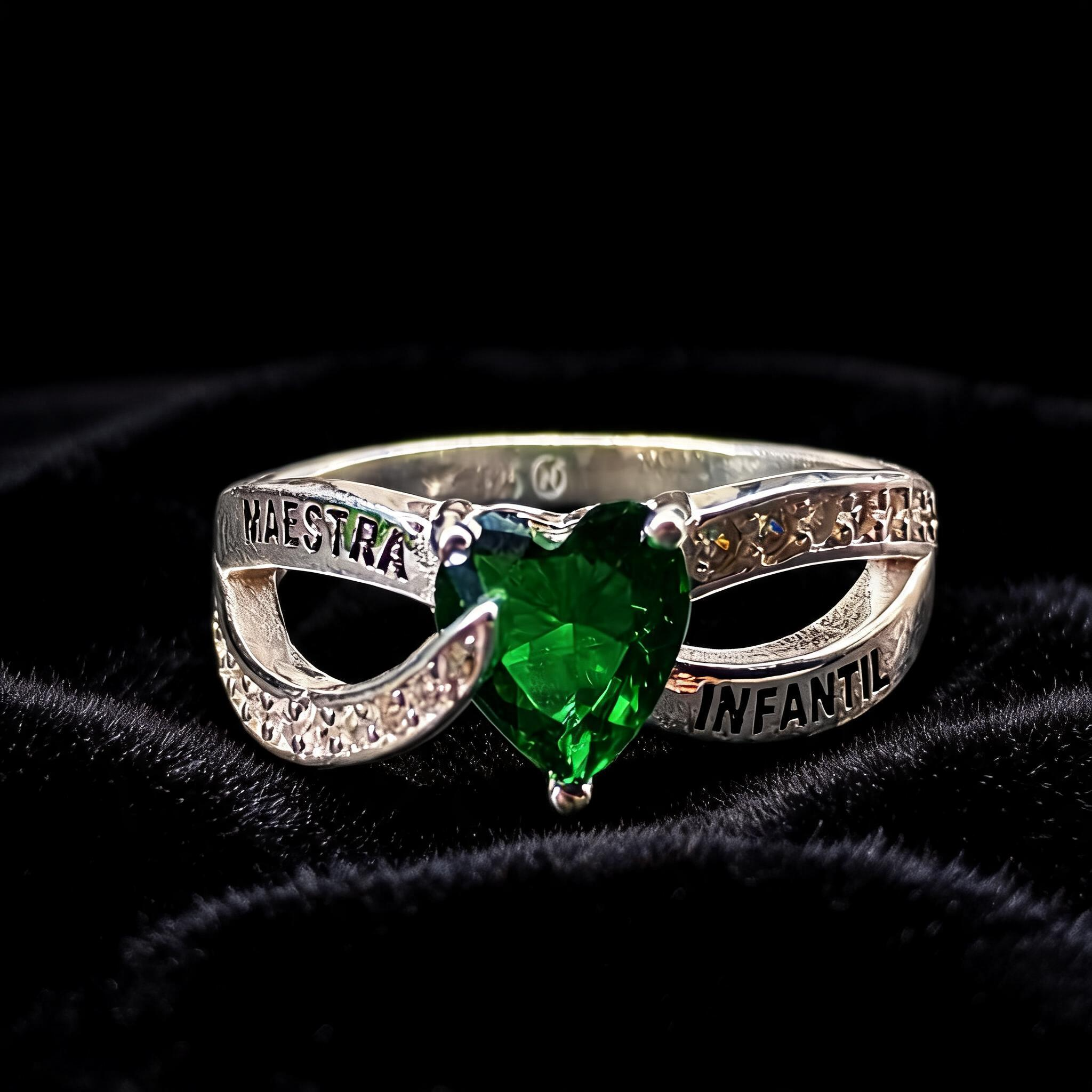 Anillo Maestra Infantil Heart Solitario 07