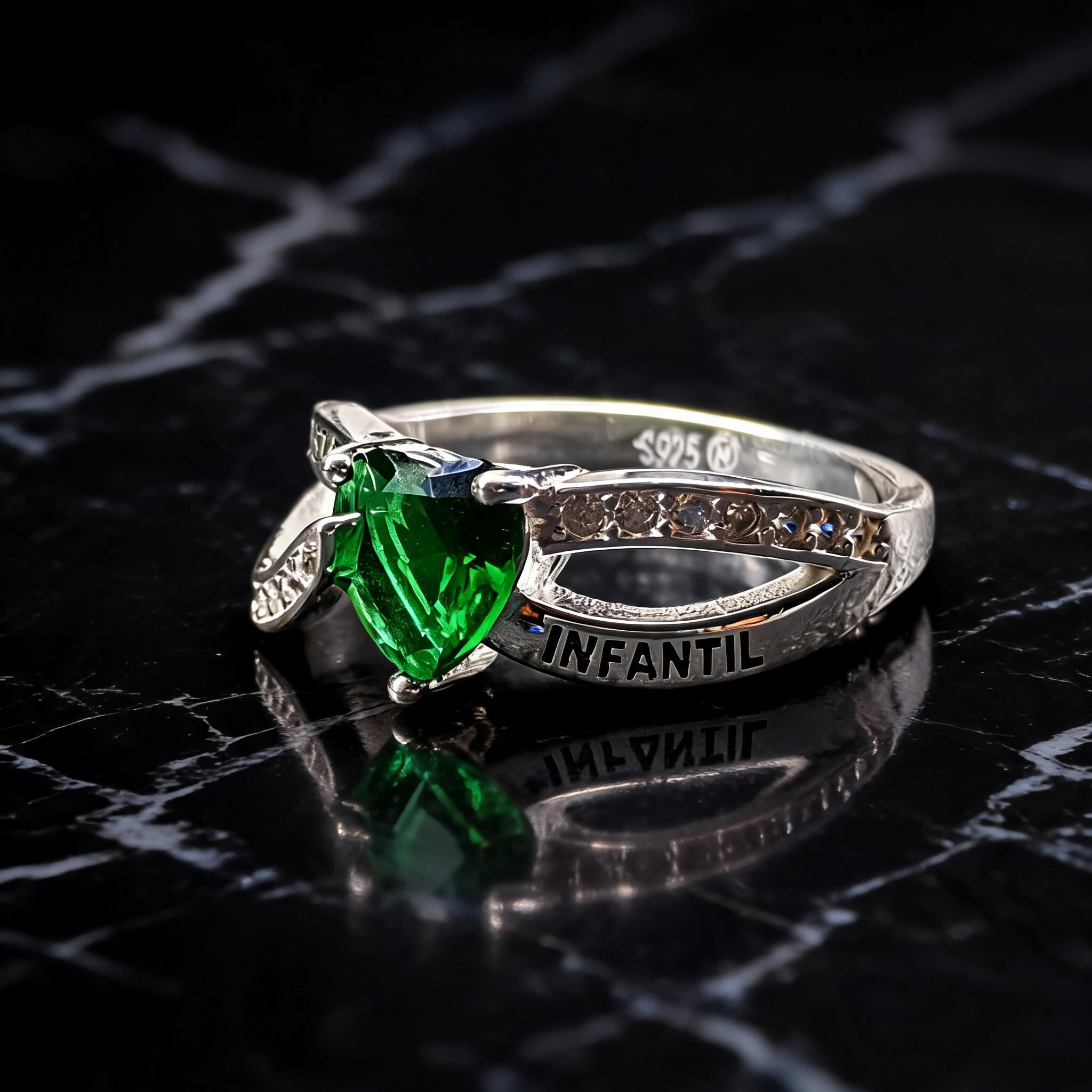 Anillo Maestra Infantil Heart Solitario 07