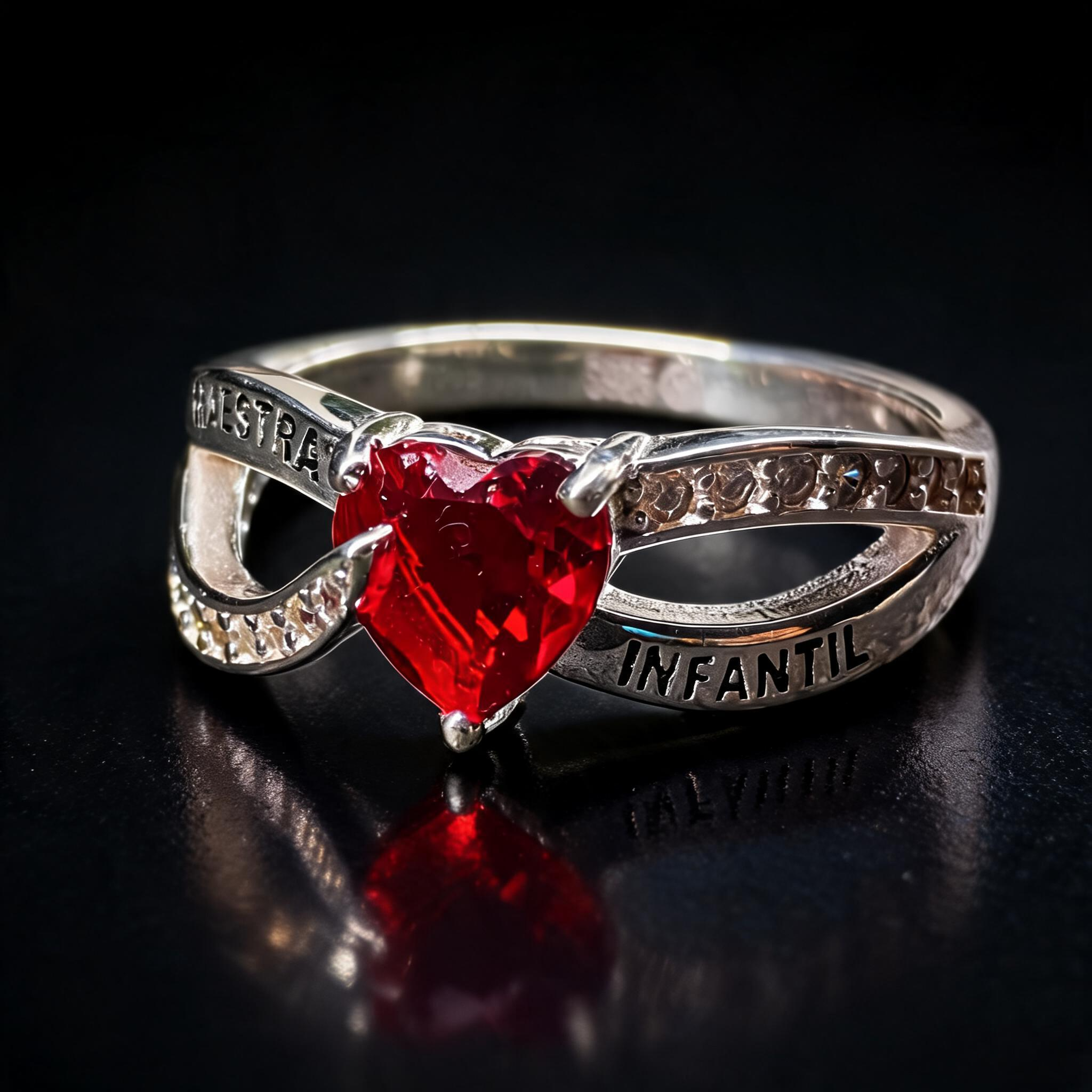 Anillo Maestra Infantil Heart Solitario 07