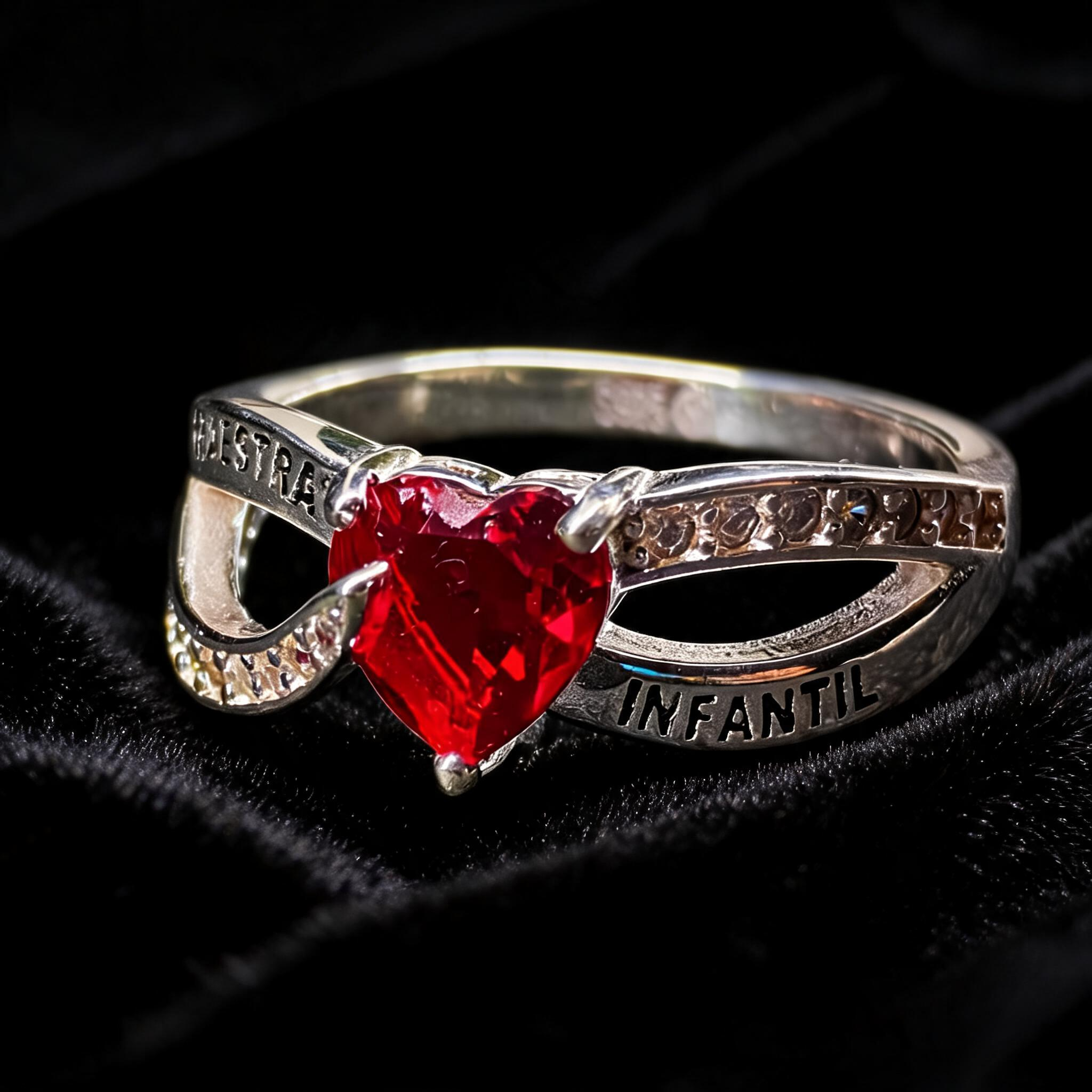 Anillo Maestra Infantil Heart Solitario 07