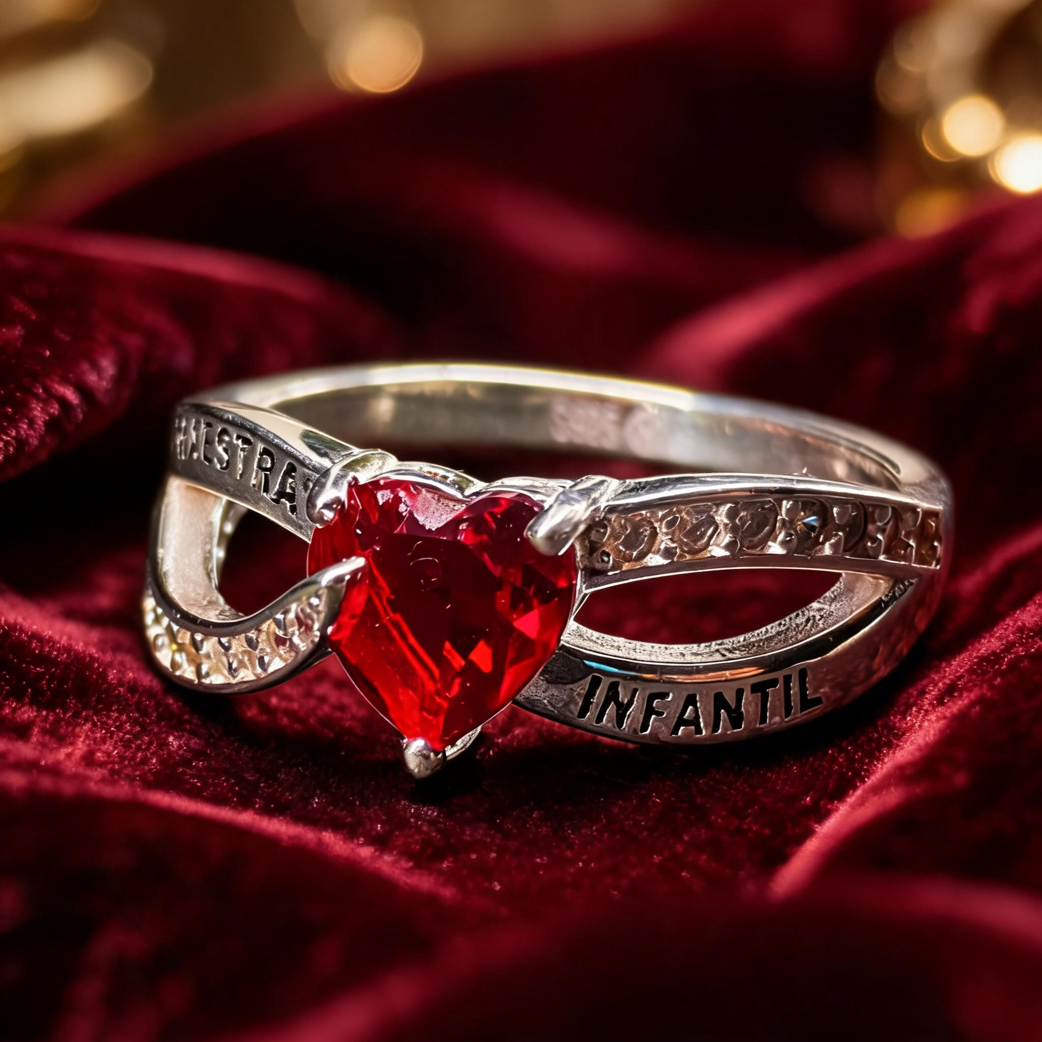 Anillo Maestra Infantil Heart Solitario 07
