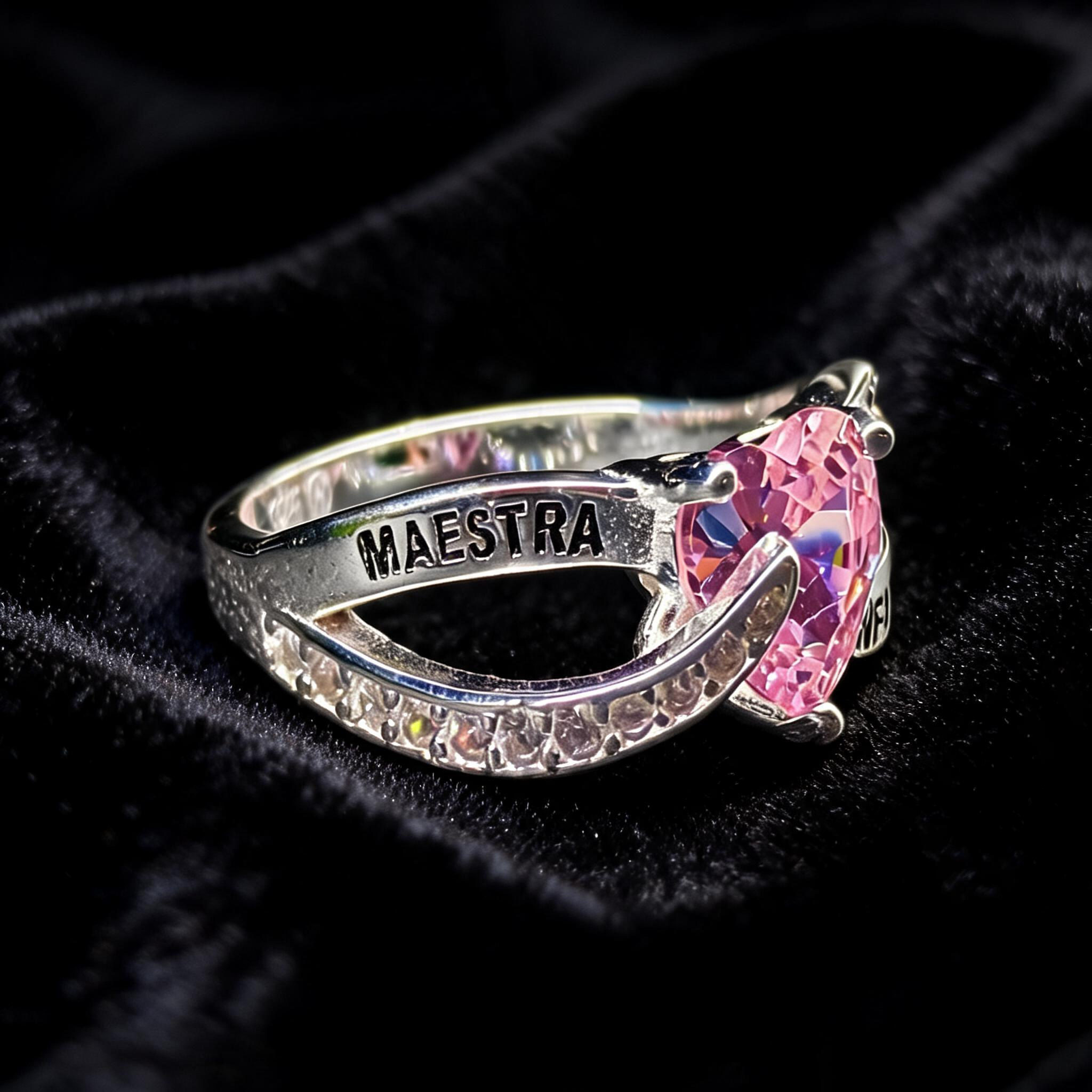 Anillo Maestra Infantil Heart Solitario 07