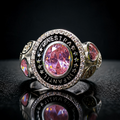 Anillo Maestra Infantil Medalla Oval Center 10