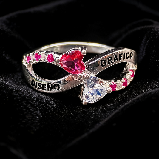 Infinito Corazones Bicolor DG001