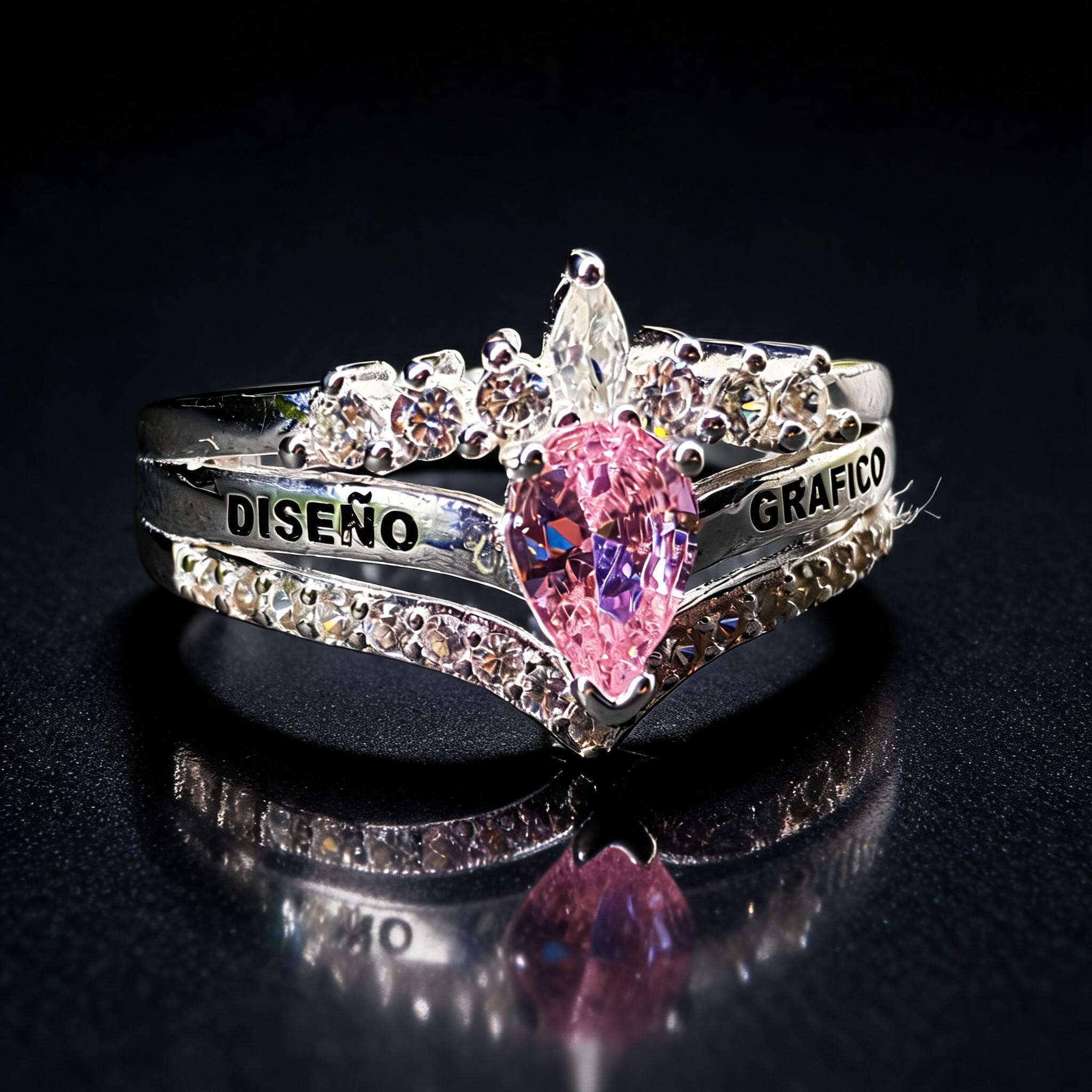 Anillo Diseño Gráfico Modelo 004 - Corona Gota