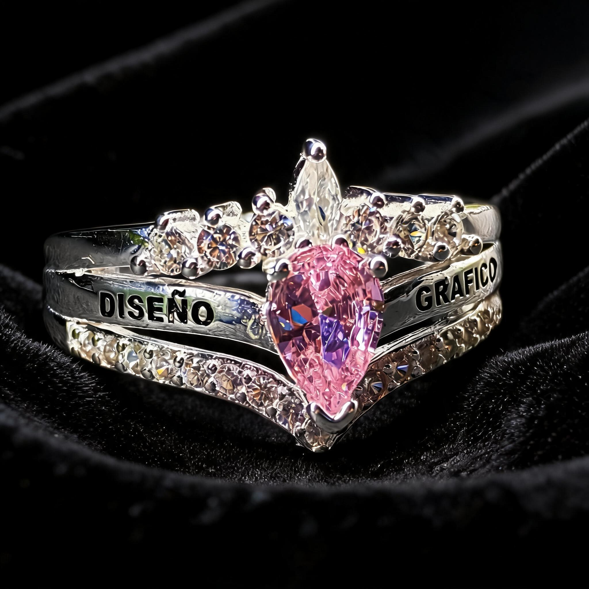 Anillo Diseño Gráfico Modelo 004 - Corona Gota