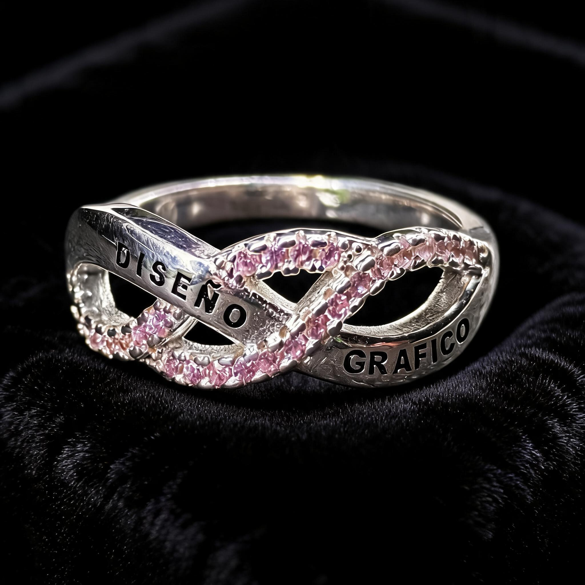 Anillo Diseño Gráfico Modelo 005 - Infinito Brillante