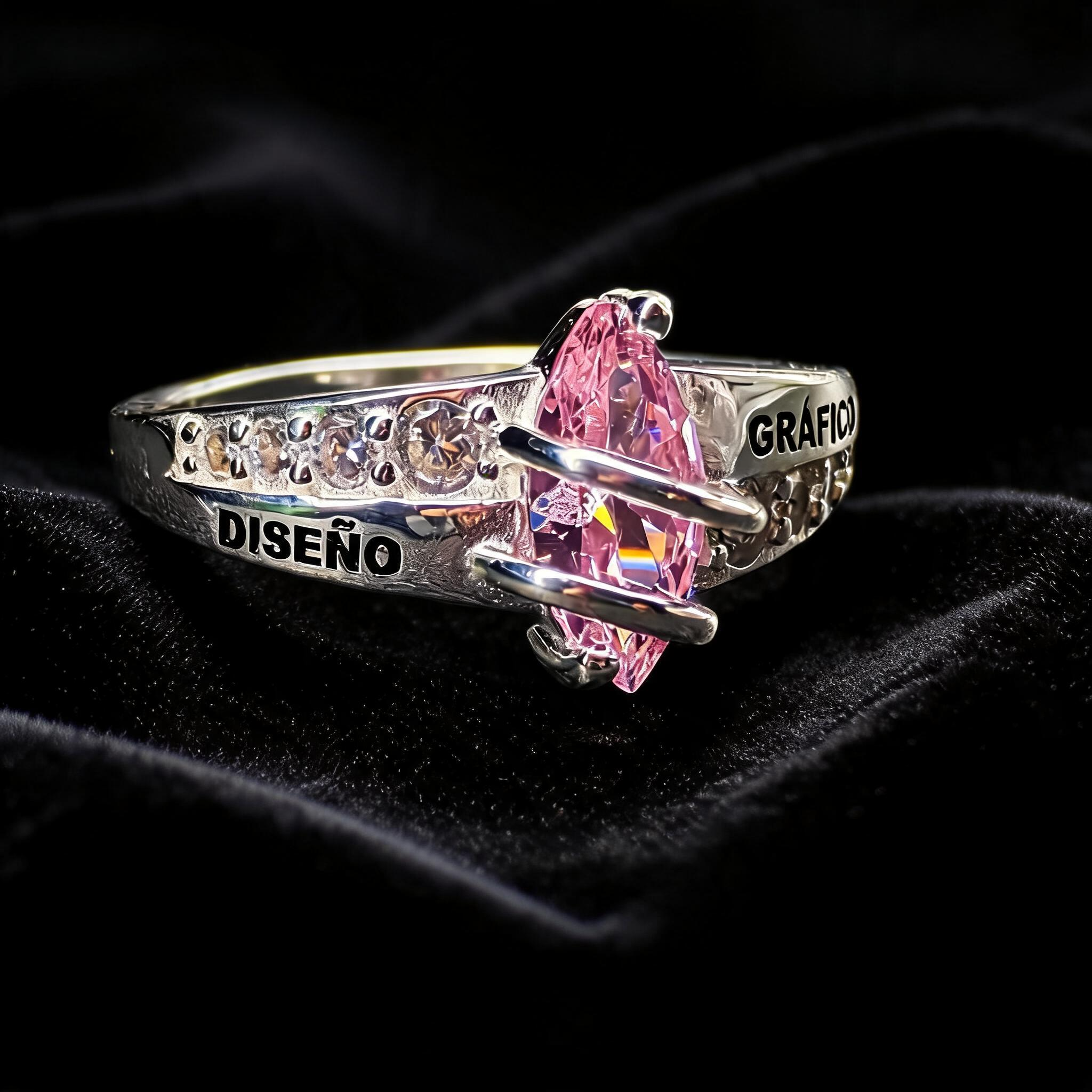 Anillo Diseño Gráfico Modelo 007 - Piedra Vertical Moderna