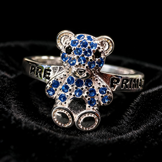Anillo de Graduación Osito en Plata 925 -  PP04