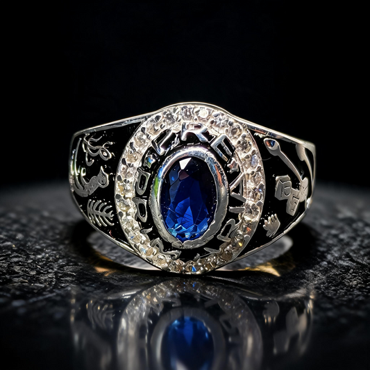 Anillo de Graduación Imperial Oval en Plata 925 - PP09