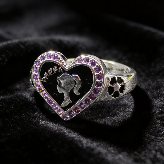 Anillo de Graduación Silueta Corazón en Plata 925  PP24