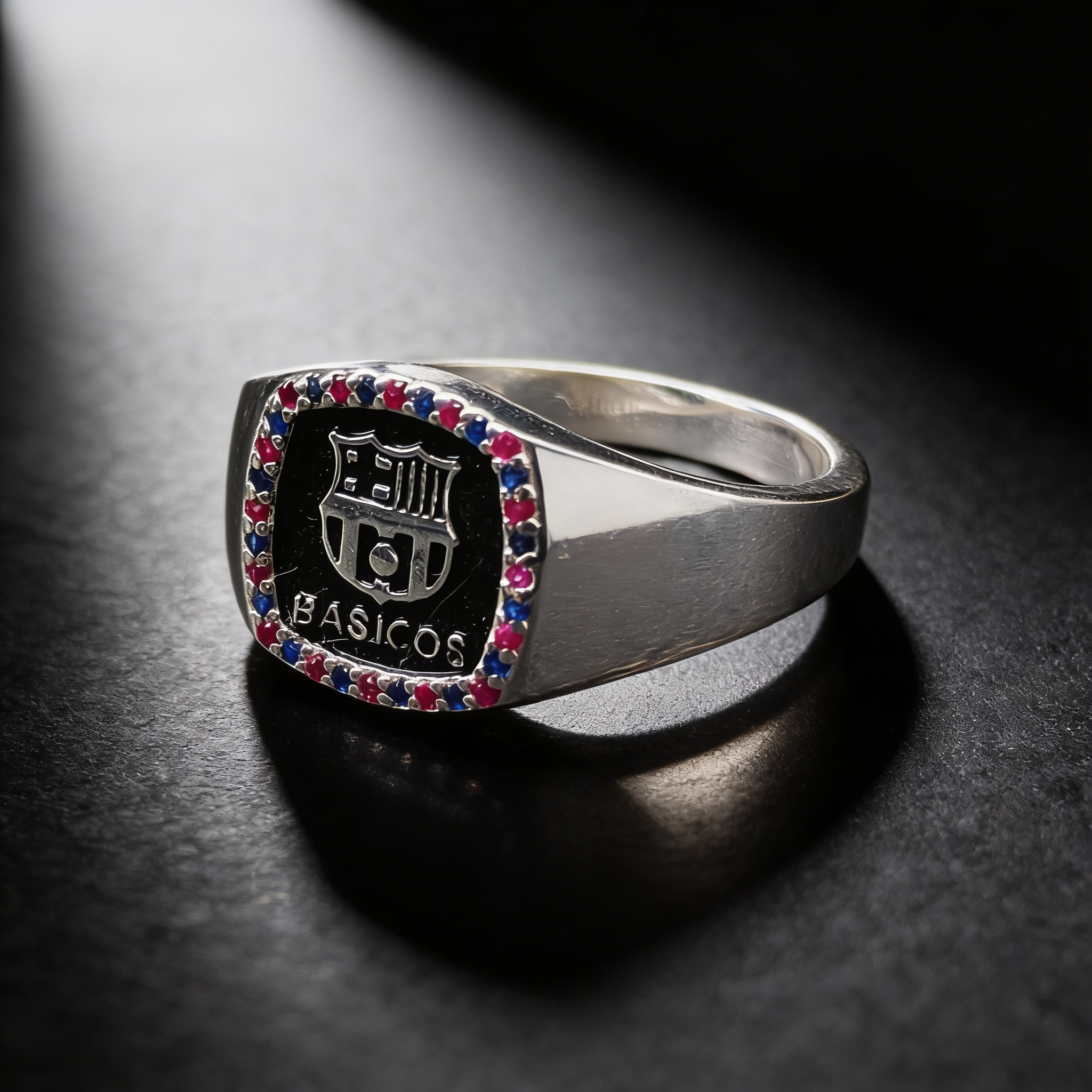 GR-3B-07 - Anillo rectangular 'Basicos' con escudo