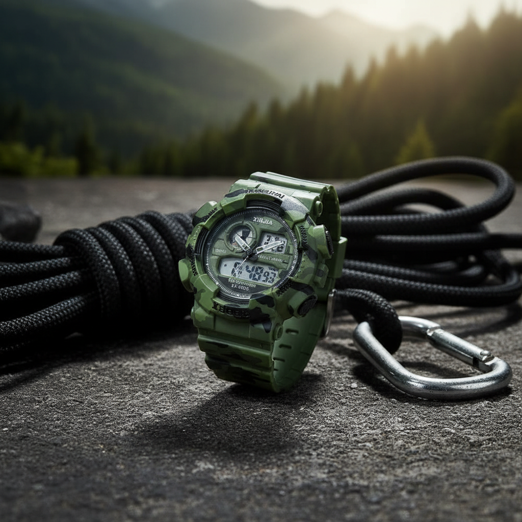 Reloj Digital Deportivo X-690 Camuflaje Verde